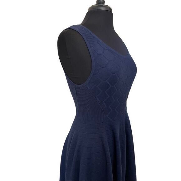 𝅺torrid Blue Mixed Stitch Sleeveless Back Zip Sweater Dress Sz 10 - Picture 5 of 13